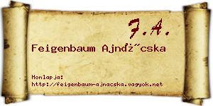 Feigenbaum Ajnácska névjegykártya